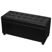Vidaxl Storage Ottoman Artificial Leather Black Vidaxl Storage Ottoman Artificial Leather Black