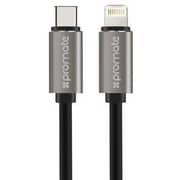 Promate USB C Type C Data & Charging OTG Cable W/Lightning Connector Black LINKMATELTC