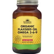 Sunshine Nutr Organic Flaxseed Oil Omega 3-6-9 Softgel