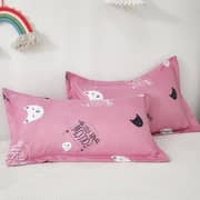 Luna Home Queen/double Size 6 Pieces Bedding Set Without Filler ,pink Color Cat Design Luna Home Queen/double Size 6 Pieces Bedding Set Without Filler ,pink Color Cat Design