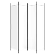 vidaXL 4-Panel Room Divider White 200x200 cm Fabric vidaXL 4-Panel Room Divider White 200x200 cm Fabric