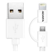 Adata AMFI2IN1-100CM-CWH USB Micro/Lightning cable 2IN1 1m White