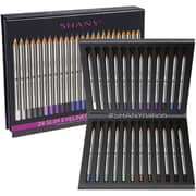 SHANY Cosmetics Slim Eyeliner Pencil Set - 24 Ly-Pigmented And Long-Lasting Eye Pencils In Matte Metallic Finishes With Case SHANY Cosmetics Slim Eyeliner Pencil Set - 24 Ly-Pigmented And Long-Lasting Eye Pencils In Matte Metallic Finishes With Case