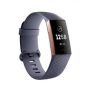 Fitbit Charge 3 Advanced Fitness Tracker - Blue Grey/Rose Gold Aluminum