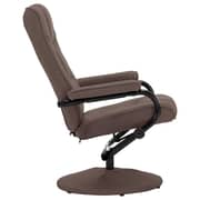Vidaxl Recliner Chair With Footrest Brown Fabric