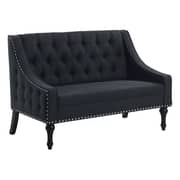 Christiansburg Tufted Loveseat in Charcoal Grey Color Christiansburg Tufted Loveseat in Charcoal Grey Color