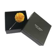 Soko Mesh Handcrafted Flower Boutonniere Bright Yellow For Men