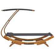 vidaXL Outdoor Lounge Bed with Canopy 100x190x134 cm Solid Bent Wood Anthracite vidaXL Outdoor Lounge Bed with Canopy 100x190x134 cm Solid Bent Wood Anthracite