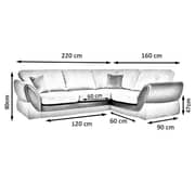 Galaxy Design Nina Series Corner Sofa Velvet Galaxy Design Nina Series Corner Sofa Velvet