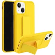 MARGOUN For iPhone Case Cover Finger Grip holder Phone Car Magnetic Multi-function Shockproof Protective Case Two-in-one Phone holder Case (Yellow, iPhone 13)