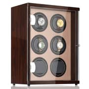 Chiyoda Watch Winder For Men's And Women's Automatic With Six Mabuchi Motor Gloss Brown Chiyoda Watch Winder For Men's And Women's Automatic With Six Mabuchi Motor Gloss Brown