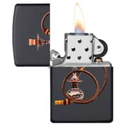Zippo Classic Lighter 218-ci405079 Modern Hookah Multi Colored Design | Windproof | Black Matte