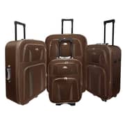 Highflyer Horizon Eva Nylon Soft Luggage Trolley Bags 4Pc Travel Set Coffee Highflyer Horizon Eva Nylon Soft Luggage Trolley Bags 4Pc Travel Set Coffee