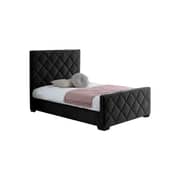 Velvet Bed Frame Queen Bed Black