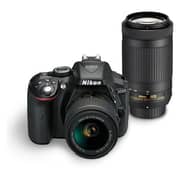 Nikon D5300 Digital SLR Camera Black + 18-55mm VR Lens Kit + 70-300mm VR Lens