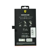 Ferrari Leather Case With Embossed Stripes Yellow Shield Logo For Iphone 14 Pro Red Ferrari Leather Case With Embossed Stripes Yellow Shield Logo For Iphone 14 Pro Red