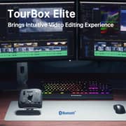 TourBox Elite, Video Photo Editing Controller, Bluetooth 5.0 Customized Shortcut Keyboard, EYE-FREE Ergonomic Equipment Console for Photoshop Lightroom Premiere, Windows Mac PC Drawing Graphics Tablet