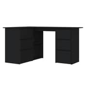 vidaXL Corner Desk Black 145x100x76 cm Engineered Wood vidaXL Corner Desk Black 145x100x76 cm Engineered Wood