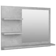 vidaXL Bathroom Mirror Concrete Grey 60x10.5x45 cm Engineered Wood vidaXL Bathroom Mirror Concrete Grey 60x10.5x45 cm Engineered Wood
