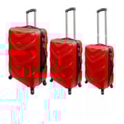 Highflyer Vice Series Trolley Luggage Bag Red 3pc Set TH-VICE-3PC