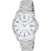 CASIO Men's Analog White Dial Watch - MTP-V004D-7B