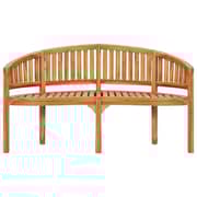 Vidaxl Banana Bench 151 Cm Solid Teak Wood Vidaxl Banana Bench 151 Cm Solid Teak Wood