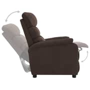 vidaXL Recliner Brown Fabric vidaXL Recliner Brown Fabric
