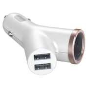 Baseus Y-shape Dual USB Car Charger - White Baseus Y-shape Dual USB Car Charger - White