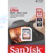 Sandisk SDSDUNC064GGN6IN Ultra SDXC 64GB 80MB/s Class 10 UHS-I