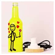 Minimal Love Sign Recycled Bottle Table Lamp