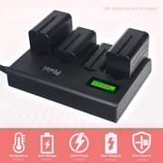 Dmk Power 4 Channel Led Display Battery Charger Compatible With Sony Npf-series Black