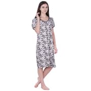 Soko Mesh Ladies Printed Nighty Brown Extra Large