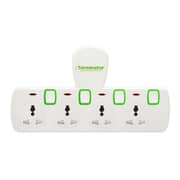 Terminator 4 Way T-Socket Multi Adaptor with Individual Switches & Indicators