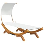 Vidaxl Hammock With Canopy 100x200x126 Cm Solid Bent Wood Cream Vidaxl Hammock With Canopy 100x200x126 Cm Solid Bent Wood Cream