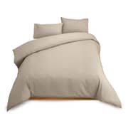 Kingtex Cover Double 225x245cm With Pillow cover Dark Beige