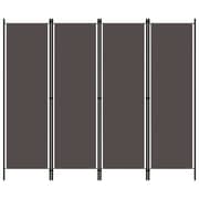 Vidaxl 4-panel Room Divider Anthracite 200x180 Cm Vidaxl 4-panel Room Divider Anthracite 200x180 Cm