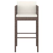 Vidaxl Bar Stools 4 Pcs With Cushions Brown Poly Rattan Vidaxl Bar Stools 4 Pcs With Cushions Brown Poly Rattan