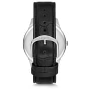 Omax Classic Series Black Leather Analog Watch For Men JD01P62B