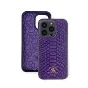 Santa Barbara Polo & Racquet Club Knight Series Classic Business Design for PU leather phone Case for Apple iPhone14 Max Purple