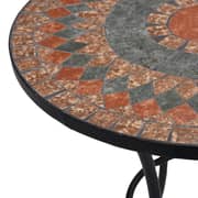 vidaXL Mosaic Bistro Table Orange/Grey 60cm Ceramic vidaXL Mosaic Bistro Table Orange/Grey 60cm Ceramic