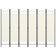 Vidaxl 6-panel Room Divider Cream White 240x180 Cm