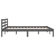 vidaXL Day Bed Solid Wood Pine 140x200 cm Double Grey