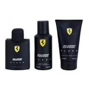 Ferrari Black Perfume Gift Set For Men (Ferrari Perfume 125ml EDT + Bodywash 150ml + Deo Spray 150ml)