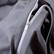 Luna Home Premium Collection Queen/double Size 6 Pieces Bedding Set Without Filler, Plain Anchor Grey Color