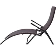 Vidaxl Folding Sun Lounger Poly Rattan Brown