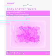 Unique- Baby Shower Favors Crystal Pacifiers 1in Pink 18pcs