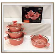 Zigma Granite Cookware Set Pink 10pcs