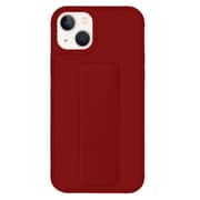 Margoun case for iPhone 14 with Hand Grip Foldable Magnetic Kickstand Wrist Strap Finger Grip Cover 6.1 inch Maroon