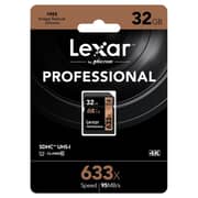 Lexar Professional 633x SDHC Class 10 Card 32GB LSD32GBEU633 Lexar Professional 633x SDHC Class 10 Card 32GB LSD32GBEU633