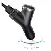 Baseus Y-shape Dual USB Car Charger - Black Baseus Y-shape Dual USB Car Charger - Black